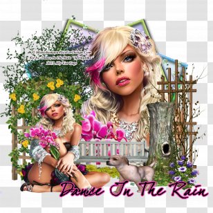 Blond Hair Coloring Pink M Brown Flower - Photomontage Transparent PNG