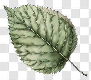 Elm Leaf - Green Leaf Botanical Illustration Design Transparent PNG
