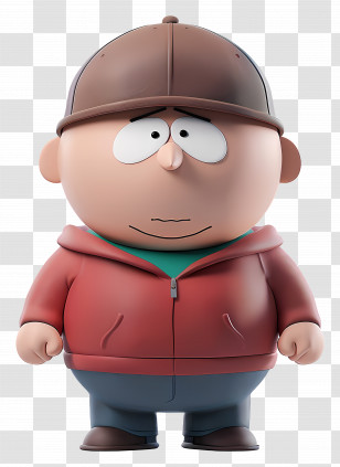 Eric Cartman - Cartoon Character In Red Jacket Transparent PNG