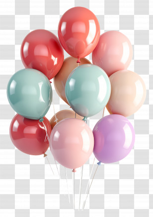 Party Balloons - Colorful Party Balloons Transparent PNG