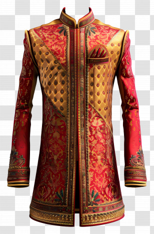 Indian Formal Wear - Ornate Traditional Jacket Transparent PNG