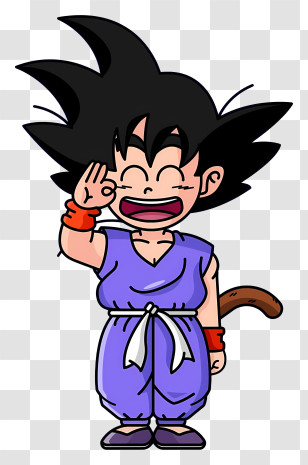 Kid Goku - Happy Cartoon Character Transparent PNG