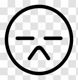 Emoji - Black Sad Face Emoji Transparent PNG