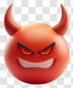 Emoji Devil - Angry Devil Emoji Cartoon Style Transparent PNG