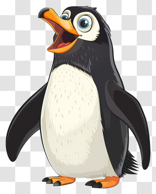 World Penguin Day - Happy Cartoon Penguin Illustration Transparent PNG
