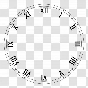 Clock Face Roman Numerals Movement Clip Art - Cartoon Transparent PNG