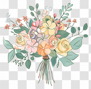 Wedding Bouquet - Artistic Floral Bouquet For Decorative Purpose Transparent PNG