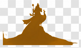 Skanda Shashti Vrat - Majestic Deity Silhouette On Mountain Transparent PNG