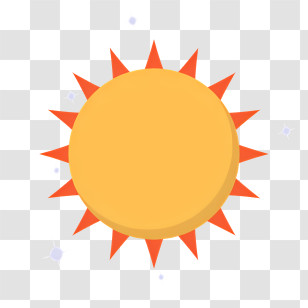 Icon - Bright Yellow Sun Illustration Transparent PNG