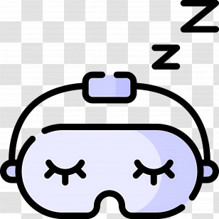Sleep Zzz - Sleep Mask With Closed Eyes Transparent PNG