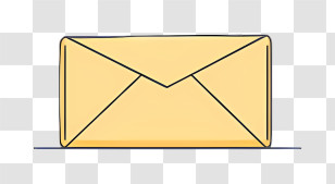 Cartoon - Simple Yellow Envelope Illustration Transparent PNG