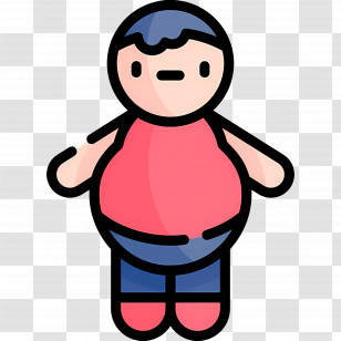 Obesity - Obese Cartoon Character Illustration Transparent PNG
