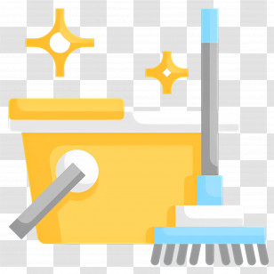 Cleaning Mop - Cleaning Supplies With Bucket And Mop Transparent PNG