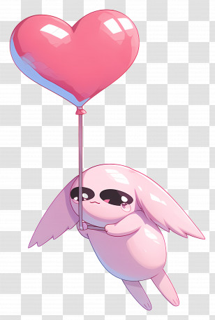 Ketnipz - Cute Pink Heart Balloon Transparent PNG