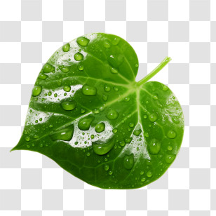 Leaf
 - Green Leaf With Water Droplets Illustration Transparent PNG