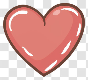 Cartoon - Glossy Heart Icon Transparent PNG