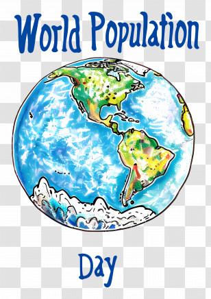 World Population Day - World Population Day Globe Transparent PNG