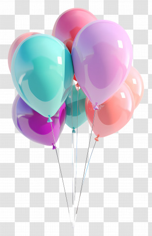 Party Balloons - Colorful Party Balloons Transparent PNG