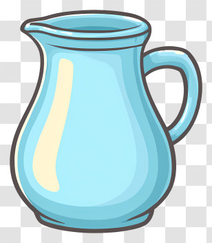 Water Pitcher - Blue Glass Pitcher Transparent PNG