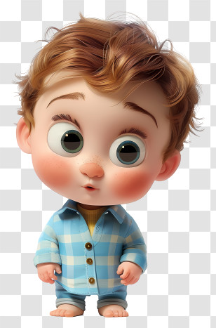 Infant Baby - Cute And Curious Cartoon Boy Transparent PNG