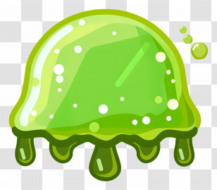 Gelatin Dessert - Green Slime Illustration Transparent PNG