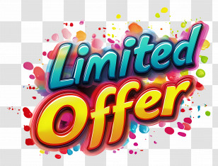 Limited Offer - Colorful Limited Offer Promotion Stamp Transparent PNG