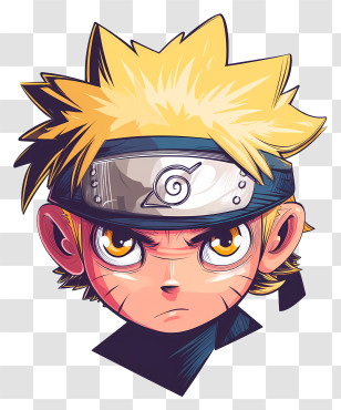 Naruto Head - Anime Character With Yellow Hair Transparent PNG
