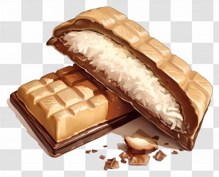 Coconut Chocolate Bar - Chocolate Bar With Coconut Filling Transparent PNG