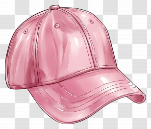 Baseball Hat - Shiny Pink Cap Transparent PNG