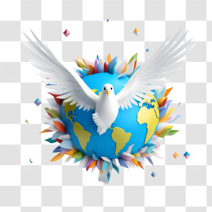 World Day Of Peace
 - Dove With Globe Symbolizing Peace Transparent PNG