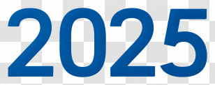 2025 Year - Blue Stylized Text Of 2025 Transparent PNG