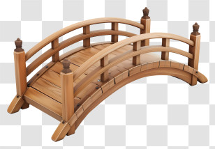 Wooden Bridge - Wooden Garden Bridge Transparent PNG