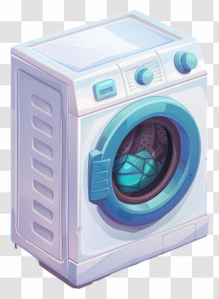 Washing Machine - Modern Washing Machine With Front Load Design Transparent PNG