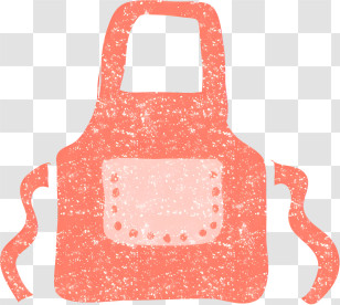 Icon - Red Apron With Pocket Transparent PNG