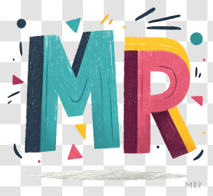 Mr Logo - Bold MR Lettering Graphic Transparent PNG