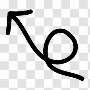 Doodle Arrow - Curved Arrow Icon Illustration Design Transparent PNG