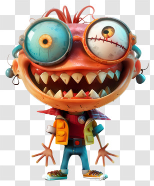 Lets Laugh Day - Crazy Scientist Cartoon Character Transparent PNG