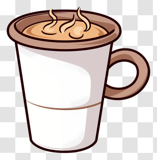Coffee Cup - Warm Coffee Cup With Steam Transparent PNG