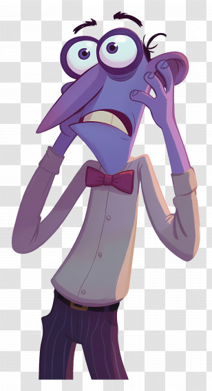 Fear - Worried Cartoon Character Transparent PNG
