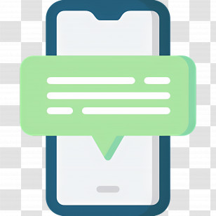 Phone Messaging - Smartphone With Text Message Notification Transparent PNG
