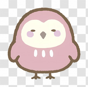 Sumikkogurashi - Simple Pink Owl Cartoon Transparent PNG