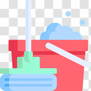 Cleaning Mop - Cleaning Supplies With Bucket And Mop Transparent PNG