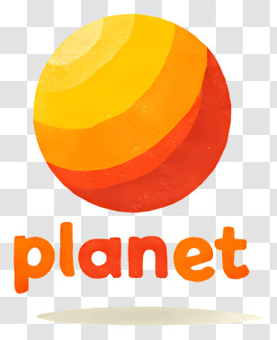 Planet Logo - Planet Orange Gradient Logo Transparent PNG