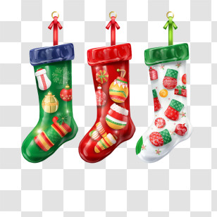 Christmas Stockings
 - Christmas Stockings With Ornaments Transparent PNG