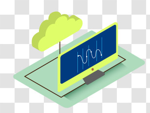 Data Visualization - Computer With Cloud And Data Visualization Transparent PNG