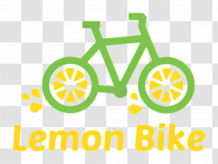 Lemon Bike Logo - Lemon Bike Logo With Bicycle And Fruit Transparent PNG