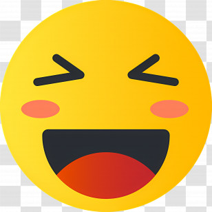 Laugh Emoji - Bright Laughing Emoji With Joyful Expression Transparent PNG
