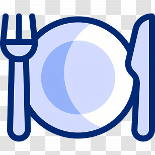 Food Logo - Plate With Fork And Knife Transparent PNG