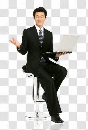 Businessperson Management Transfer Switch - Sitting - Presentasion Transparent PNG