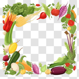 World Food Day - Beautiful Vegetable Frame For Healthy Living Transparent PNG